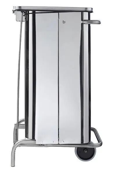 Poubelle mobile à pédale inox – Image 2