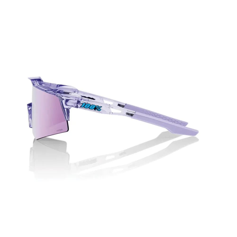 Lunettes 100% SPEEDCRAFT XS POLISHED Translucide Hiper Mirror Lavande – Image 3