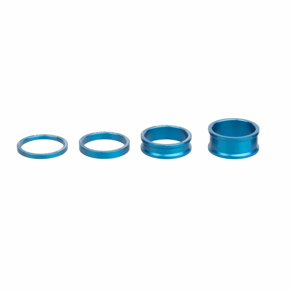 Kit d’Entretoises de Direction WOLF TOOTH Aluminium 4 pièces 1″1/8 Bleu Kit d’Entretoises de Direction WOLF TOOTH Aluminium 4 pièces 1″1/8 Bleu