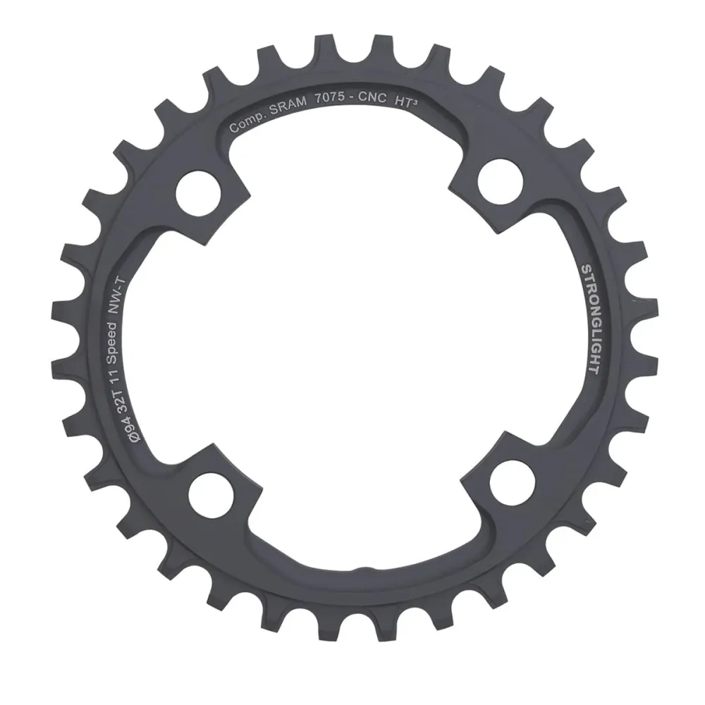 Plateau Mono STRONGLIGHT HT3 NARROW WIDE Sram X01 11V 4 Trous 94mm
