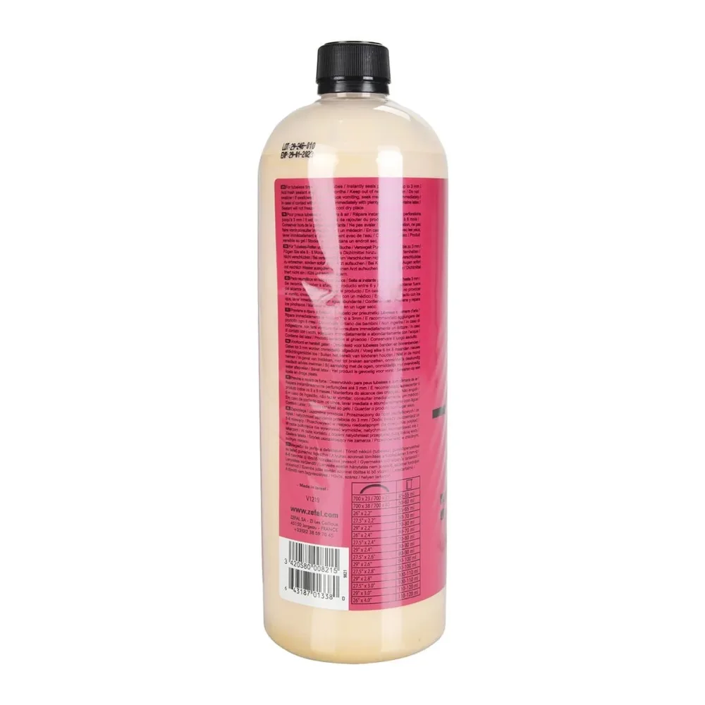 Liquide Préventif Anti-Crevaison ZEFAL Z-SEALANT + Seringue (1 L) – Image 2