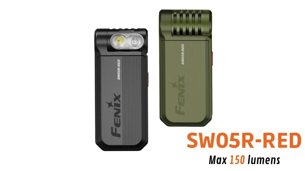 Fenix SW05R-RED - Lampe de poche compact rechargeable - 150 lumens