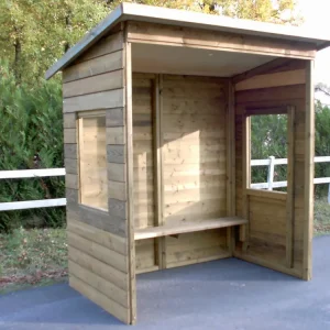 Abri voyageurs bois 2 m Abri voyageurs bois 2 m