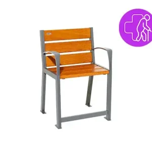 Fauteuil bois et acier Silaos spécial sénior Fauteuil bois et acier Silaos spécial sénior