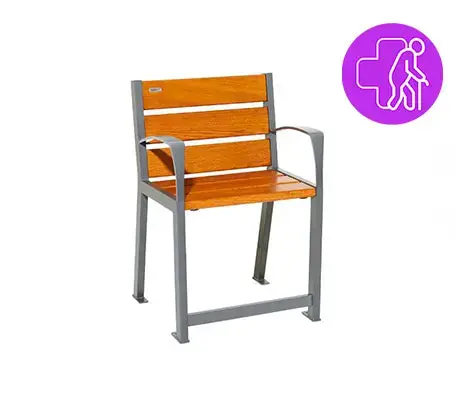 Fauteuil bois et acier Silaos spécial sénior