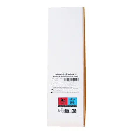 Lot de 4 recharges 40 serviettes 100% coton pour distributeur de protections périodiques Lot de 4 recharges 40 serviettes 100% coton pour distributeur de protections périodiques