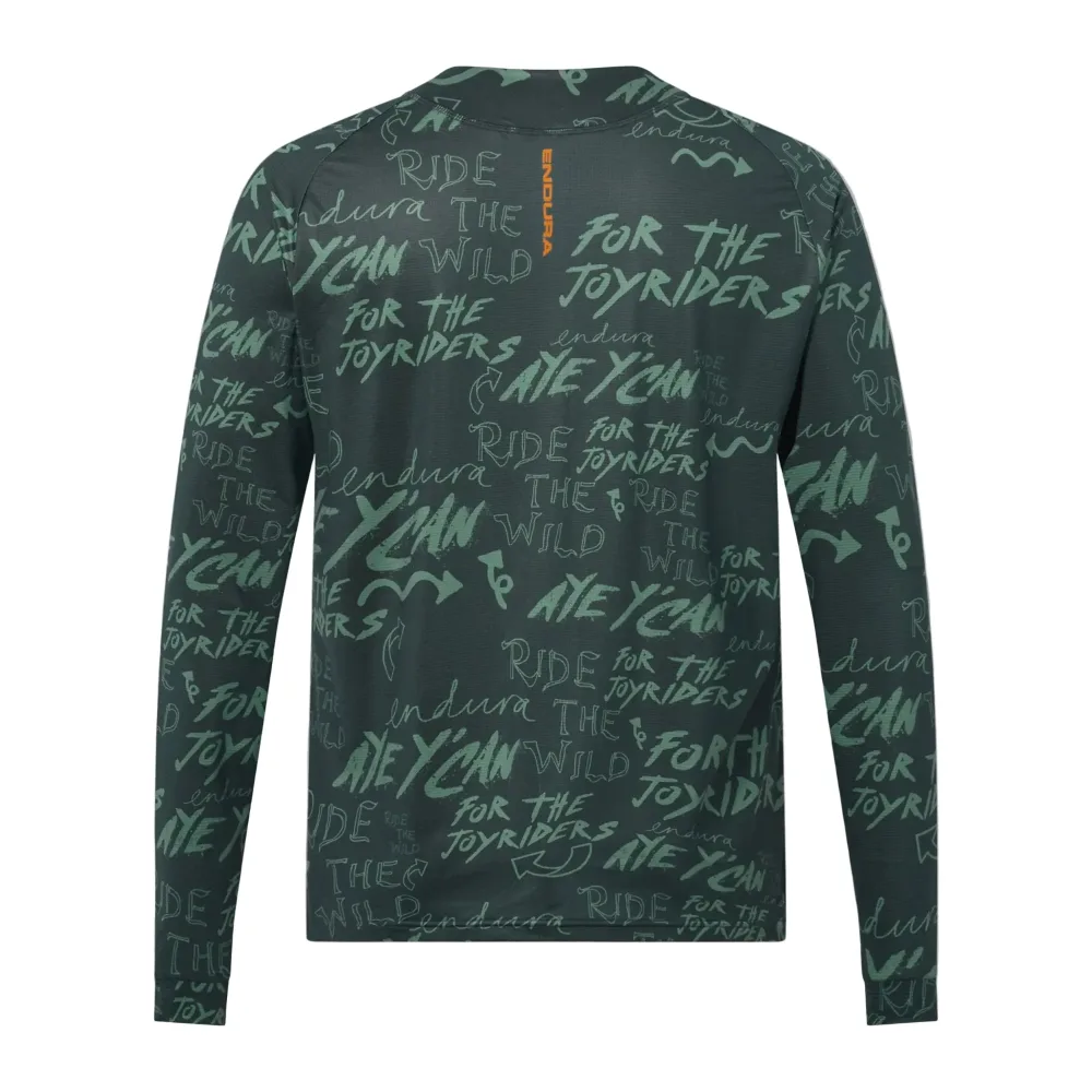 Maillot ENDURA SINGLETRACK PRINT Manches Longues Carbon Vert – Image 2