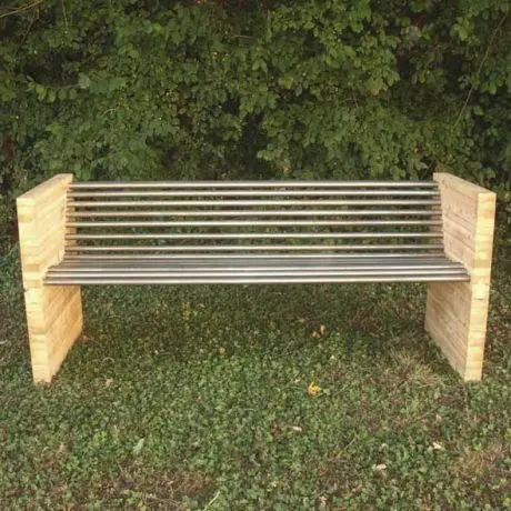 Banc bois/metal Jersey – Image 2