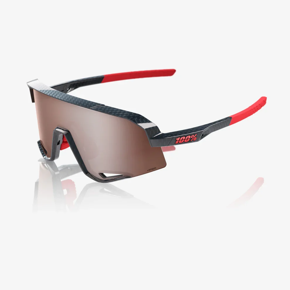 Lunettes 100% SLENDALE Noir Carbon Hiper Mirror Argent – Image 3
