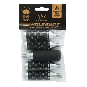 Cartouche CO2 PEATY&rsquo;S HOLOESHOT Filetée Route / Gravel (x5)