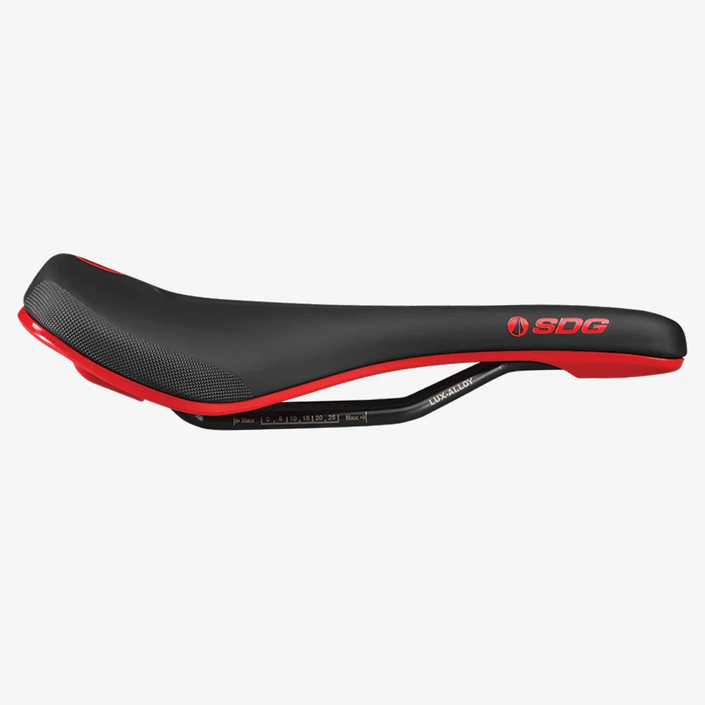 Selle SDG BEL-AIR V3 MAX Rails Lux-Alloy Noir/Rouge – Image 3