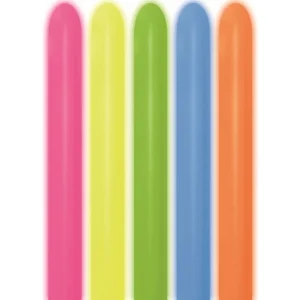 Sac de 100 ballons 260s Sempertex couleurs Neon fluo assortis Sac de 100 ballons 260s Sempertex couleurs Neon fluo assortis