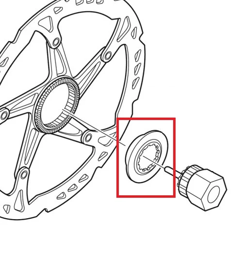 Ecrou de serrage Center Lock SHIMANO Interne SM-RT81