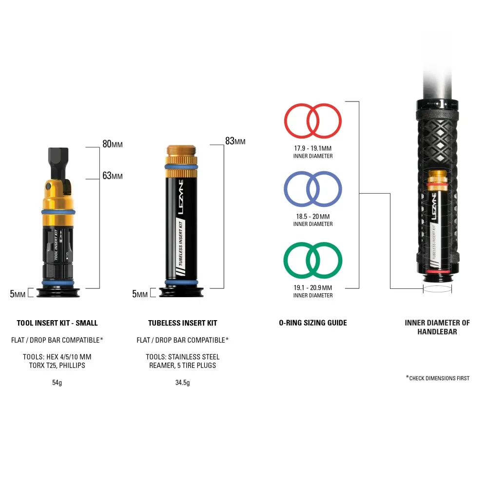 Kit de Réparation Tubeless + Multi-Outils S Intégré Cintre LEZYNE DUAL – Image 2