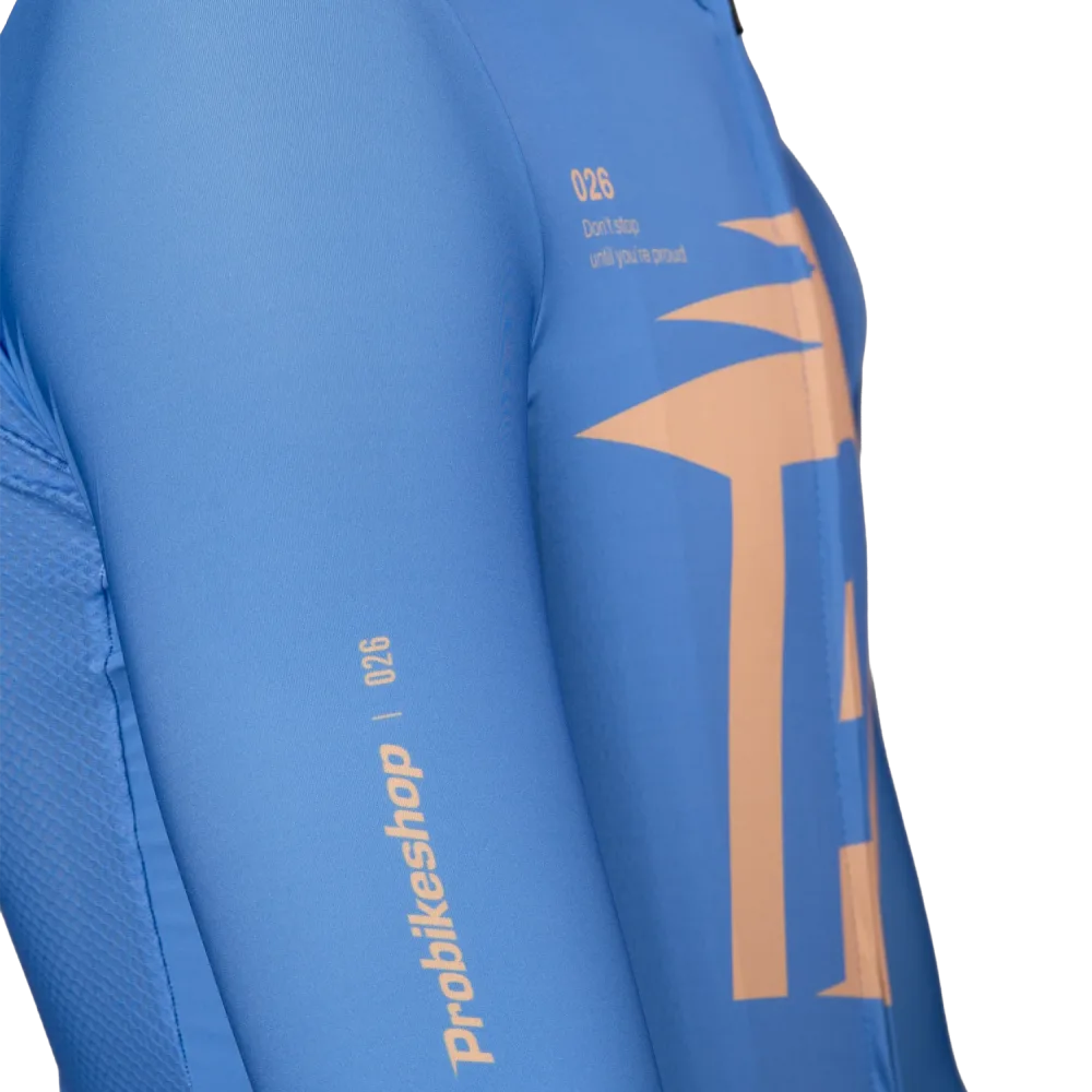 Maillot PROBIKESHOP By CHEF DE FILE Manches Courtes Bleu/Lilas – Image 3