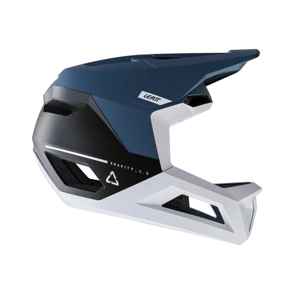 Casque VTT LEATT MTB GRAVITY 5.0 Bleu/Blanc – Image 3