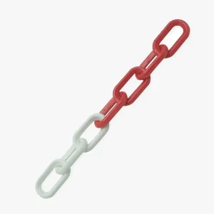 Chaine de signalisation polypro rouge et blanc 2m Chaine de signalisation polypro rouge et blanc 2m