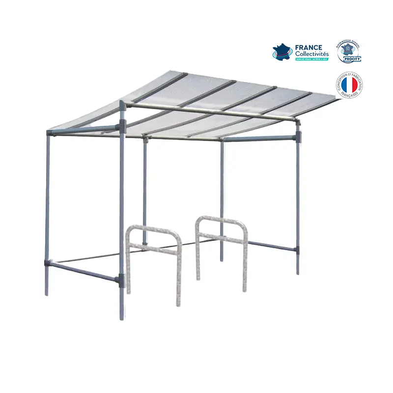 Pack abri vélos Éco + appuis au choix - 4 places – Image 2
