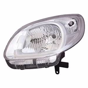 Phare optique h4 gauche avec corps chromée pour RENAULT KANGOO depuis 2013, Neuf