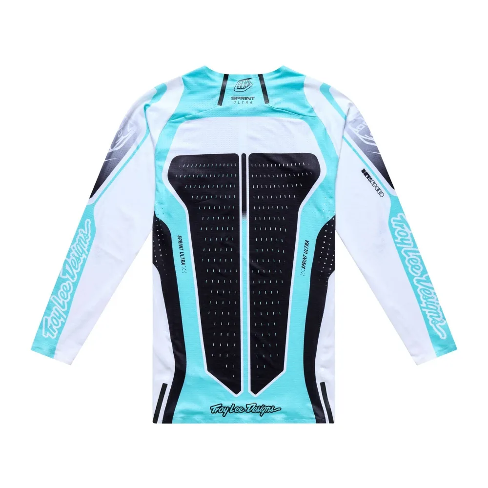 Maillot TROY LEE DESIGNS SPRINT ULTRA PROTON Manches Longues Blanc/Bleu – Image 2