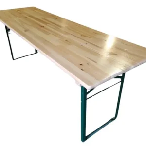 Table pliante bois cornière 220 x 70 cm Table pliante bois cornière 220 x 70 cm