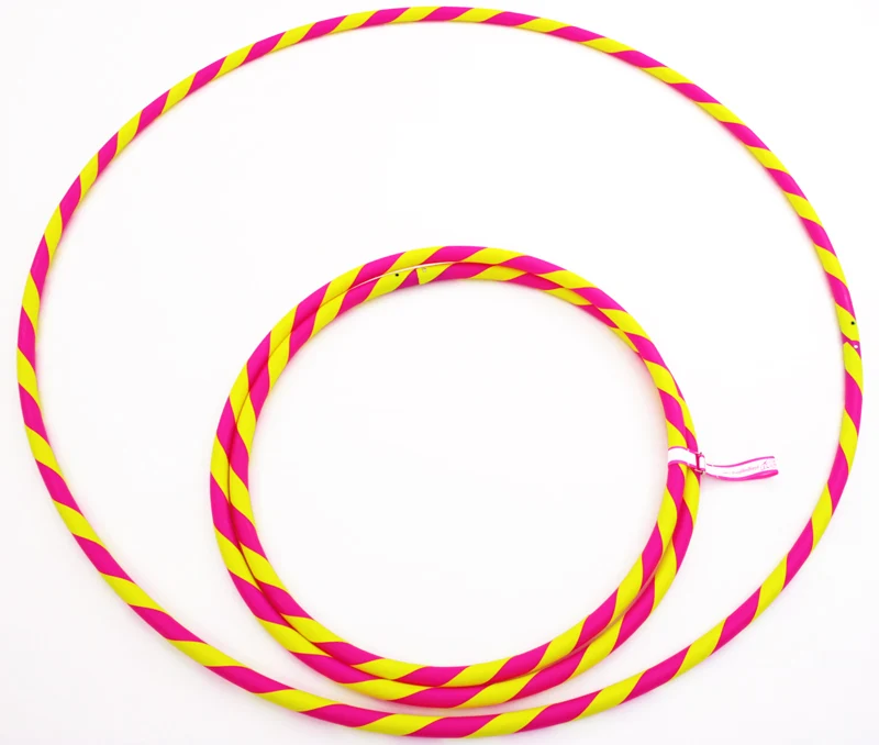 Perfect Hula hoop Play décoré diam 16mm/80cm plastique ROSE avec rubans – Image 2