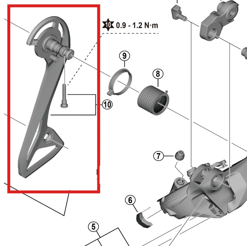 Chape de Dérailleur Arrière Externe et Vis Montage SHIMANO RD-R8150 Chape de Dérailleur Arrière Externe et Vis Montage SHIMANO RD-R8150