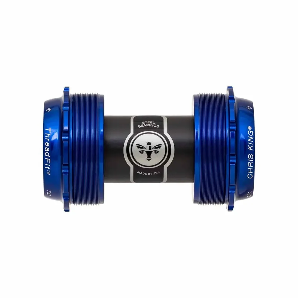 Boîtier de Pédalier CHRIS KING ThreadFit T47 24X 68/73mm Bleu
