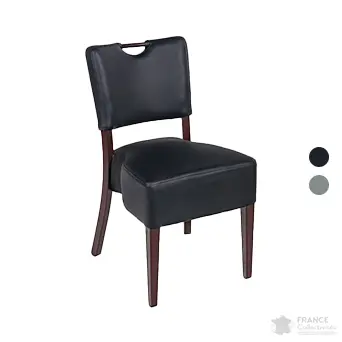 Chaise aluminium et tapissé Verone